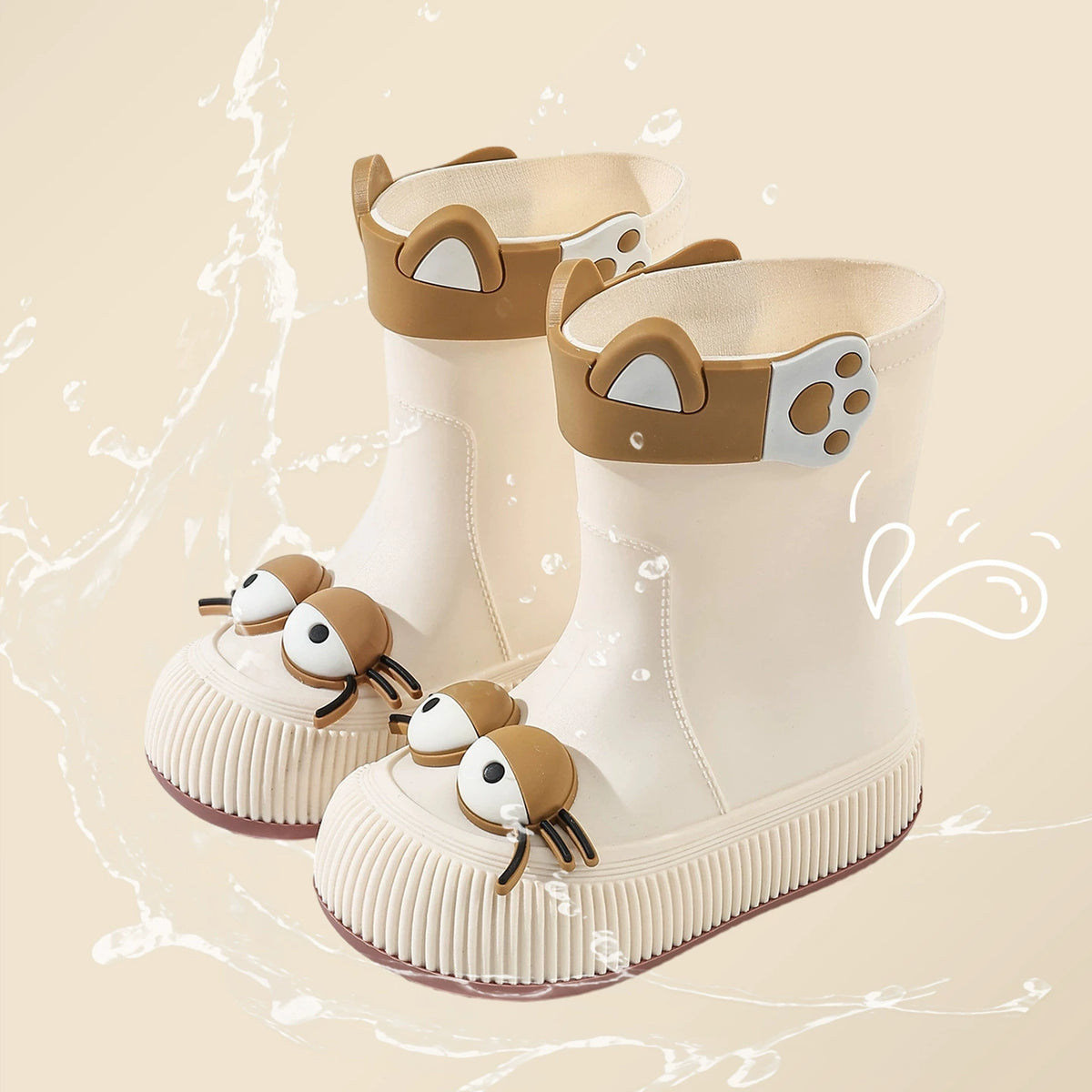 GoodsZori Kids' Kitten-Pattern Rain Boots - product image 2